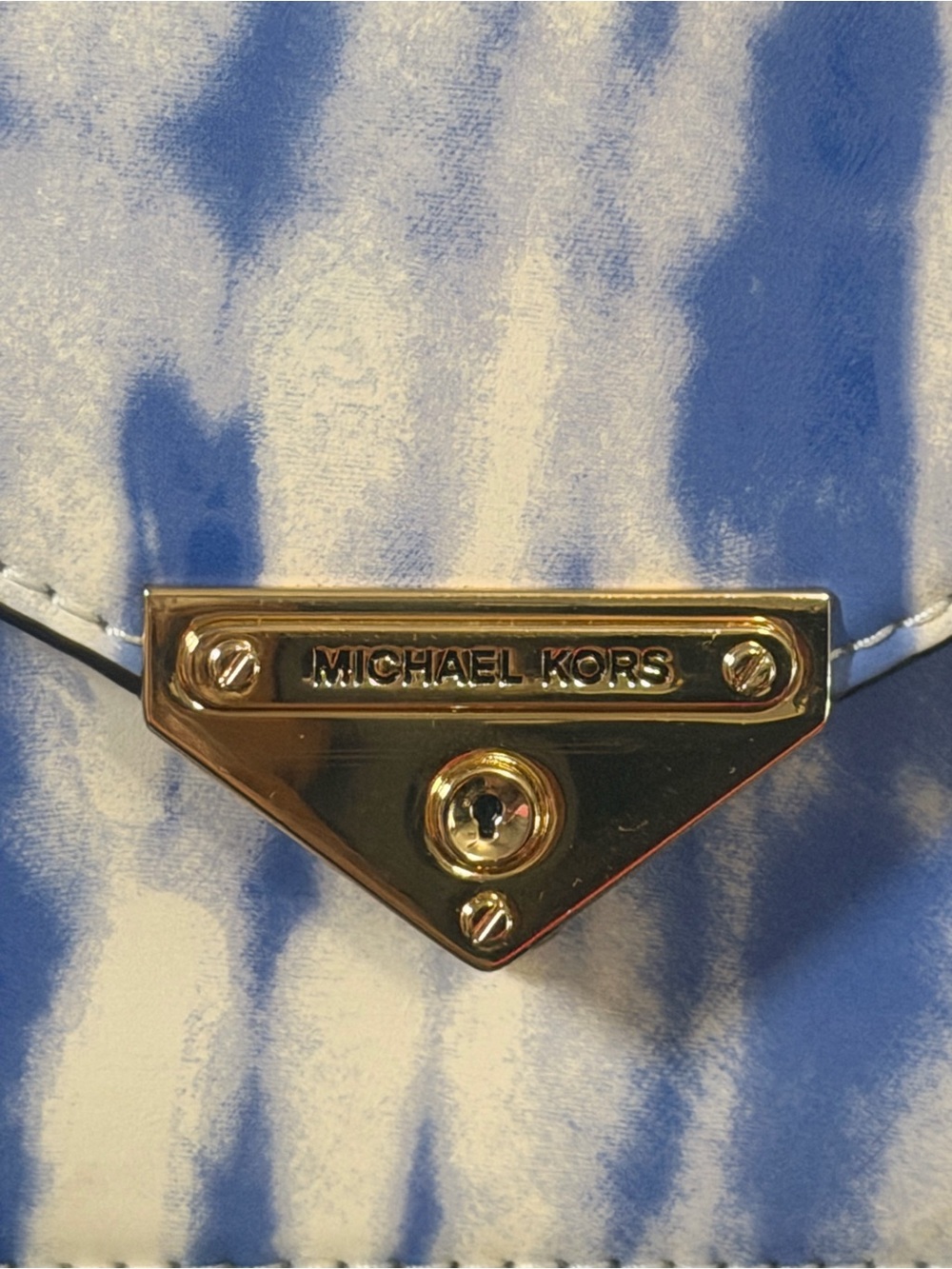 Michael Kors Envelope Clutch Crossbody – Blue & White Tie-Dye - Picture 2 of 12